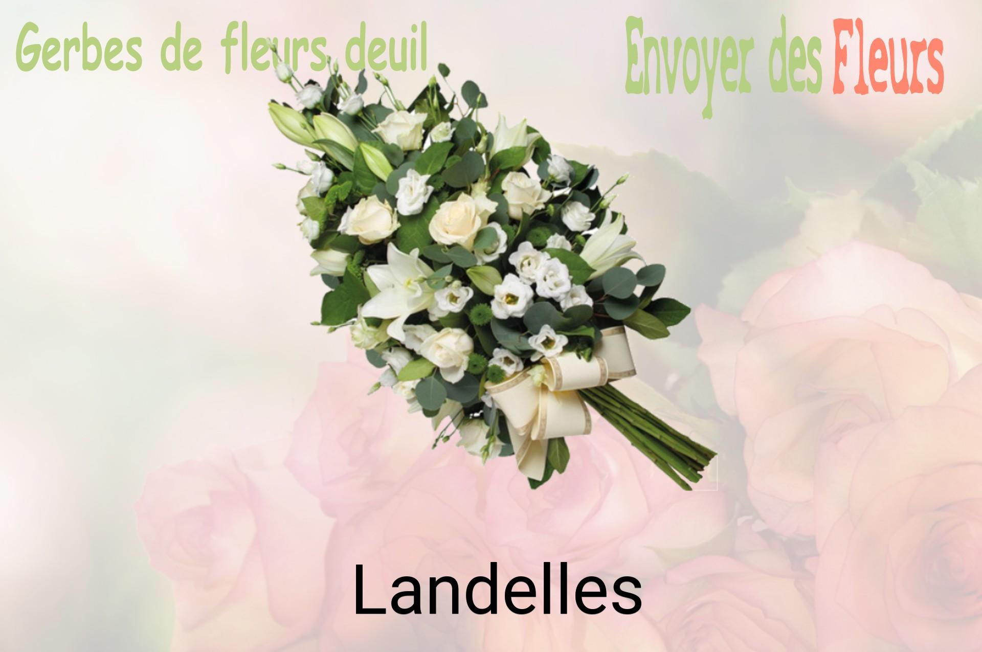Gerbe de fleurs de deuil livrée à Landelles